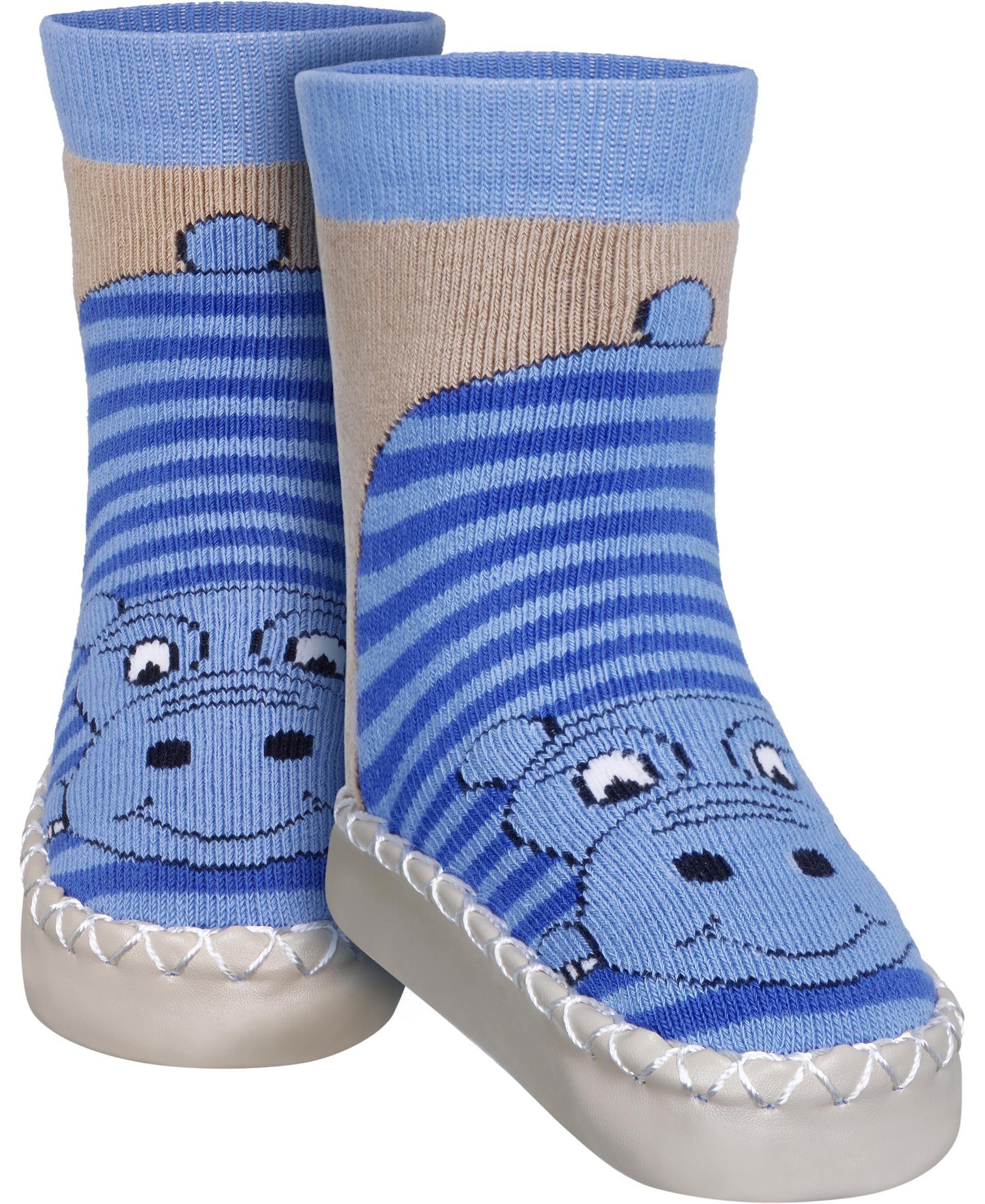 Playshoes Hüttenschuh Nilpferd Hausschuh