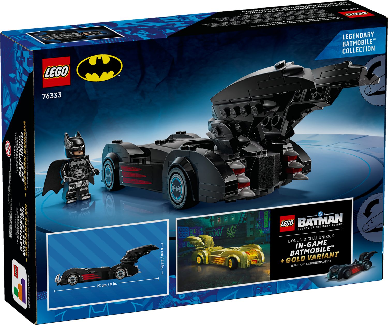 LEGO® Batman 76333 Batman & Robin: Batmobil Spielbausteine, (Set, 272 St., Set)