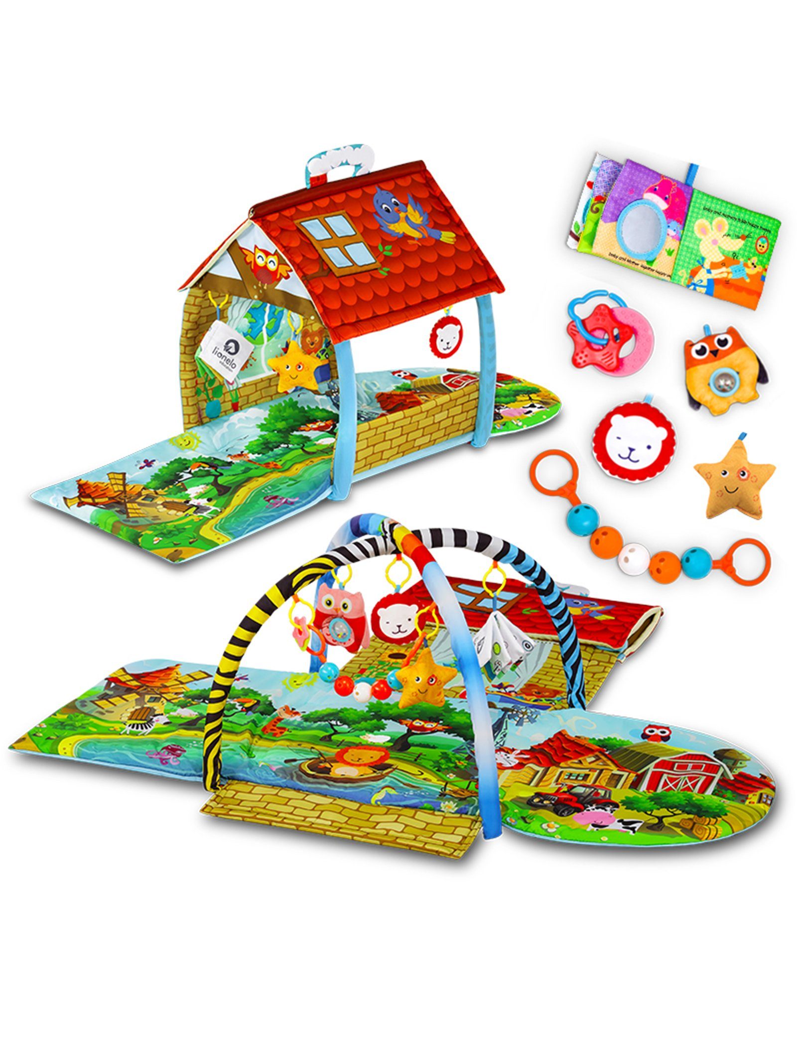 lionelo Spielmatte Agnes (Bausatz), Rasselkette Игрушки Waschbar 2in1