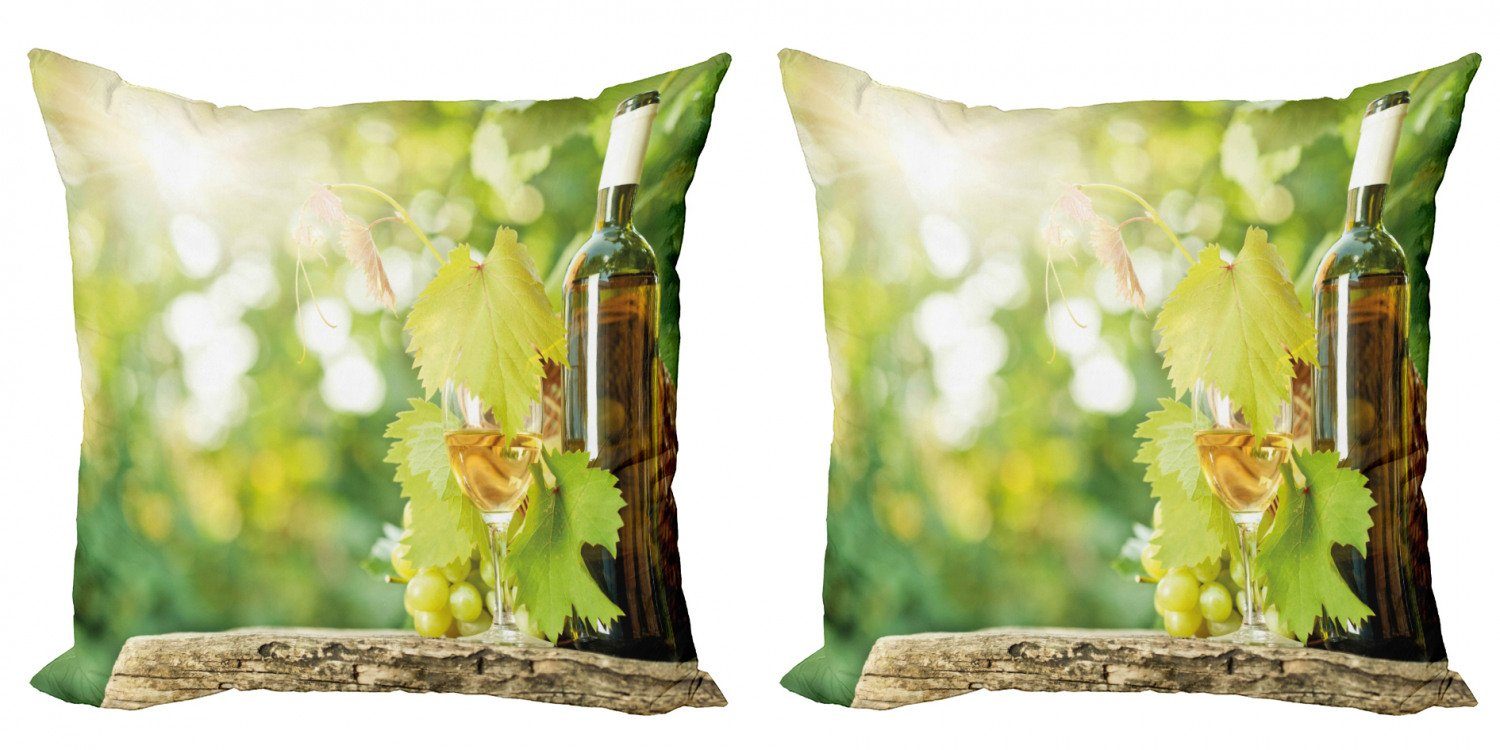 Modern Junge Rebe Wein (2 Spring Accent Abakuhaus Doppelseitiger Kissenbezüge Digitaldruck, Stück), Green