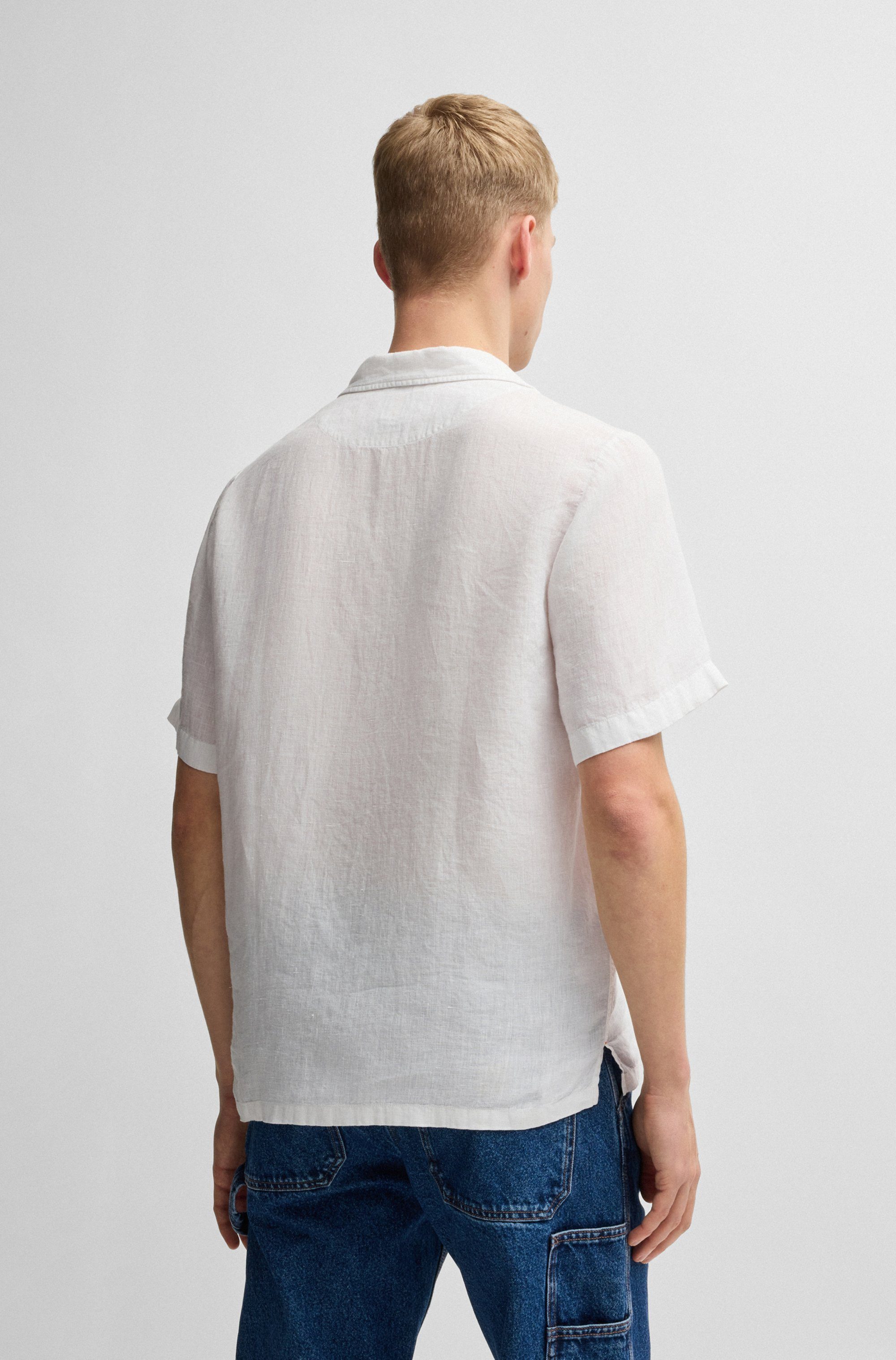 BOSS ORANGE Kurzarmhemd Rayer aus Leinen günstig online kaufen