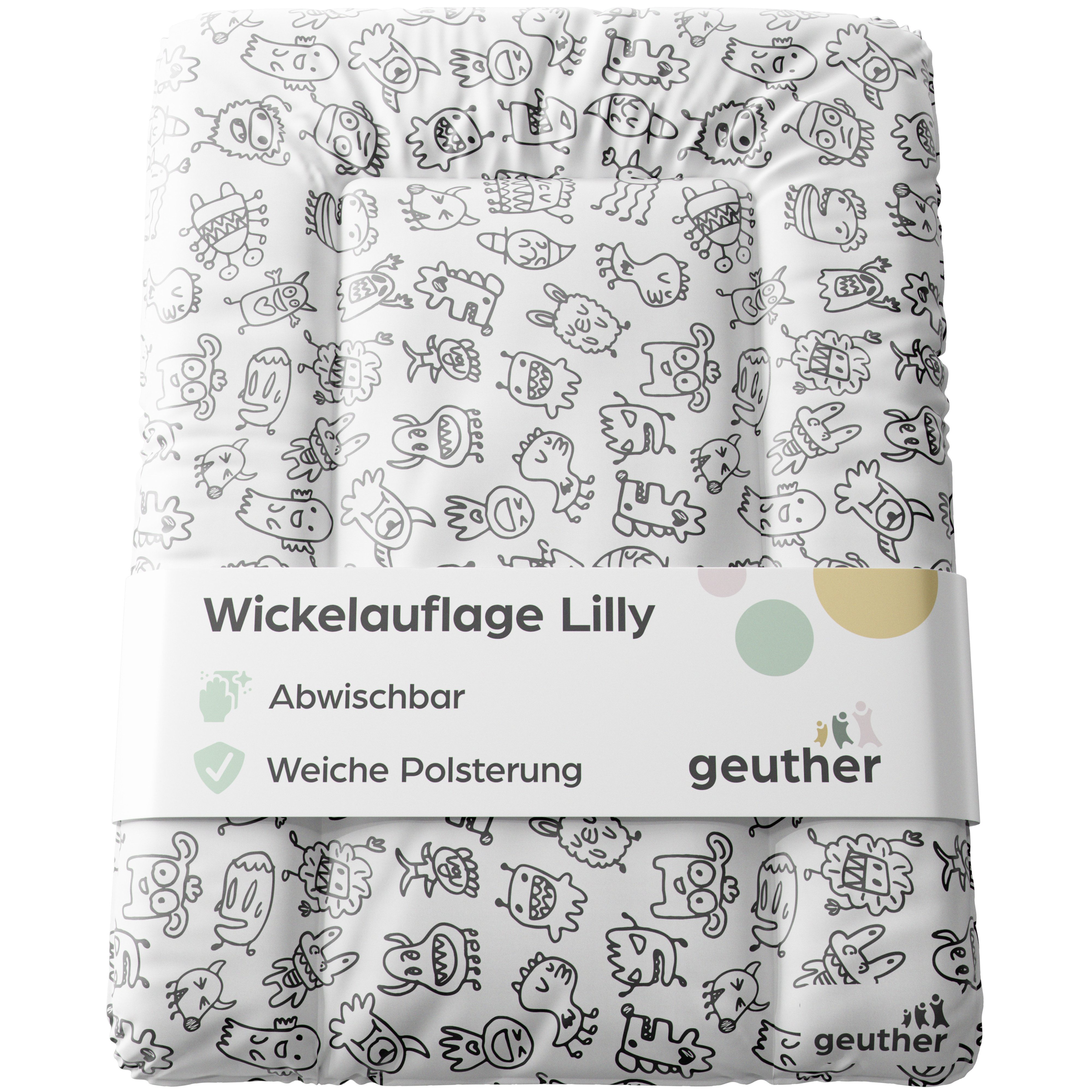 Geuther Wickelauflage Wickelauflage Lilly Wickelunterlage Wickelmulde, Made in Europe