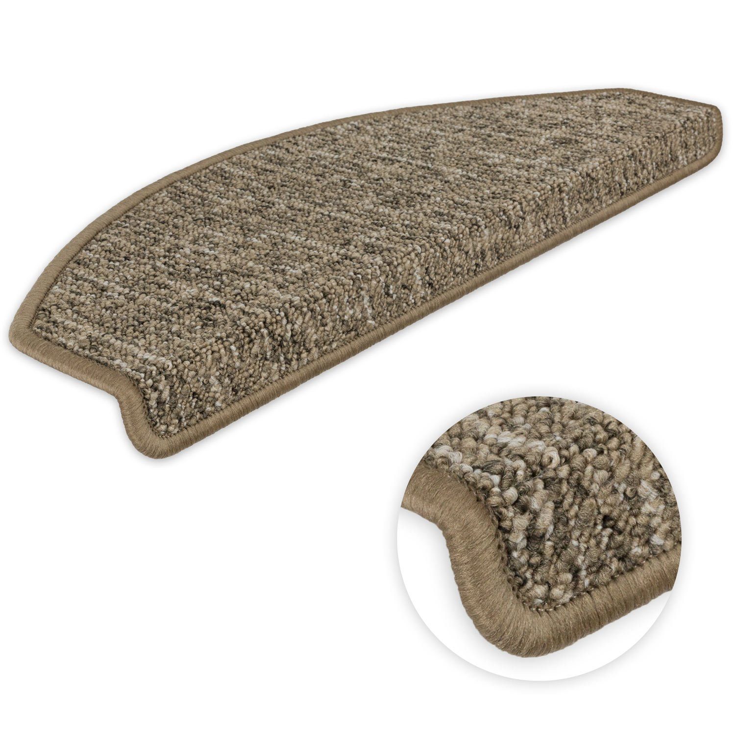 Metzker® Stufenmatte Stufenmatten Altona Halbrund Hellbraun günstig online kaufen