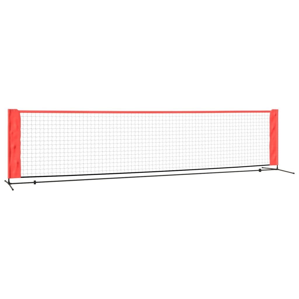 Tischtennisnetz Tennisnetz Schwarz und Rot 400x100x87 cm Polyester