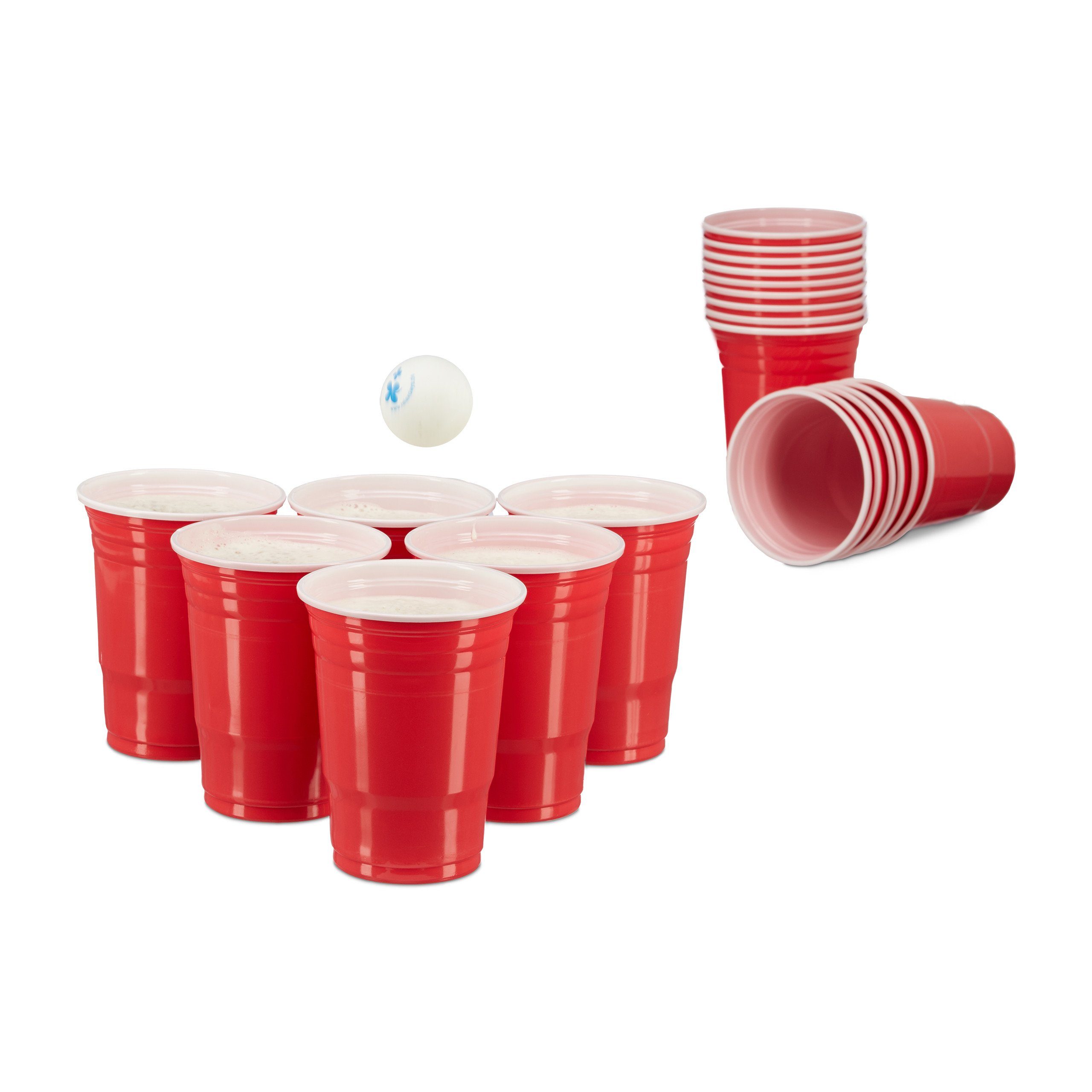 relaxdays Spiel, »Beer Pong Becher 50er Set«, Rot OTTO