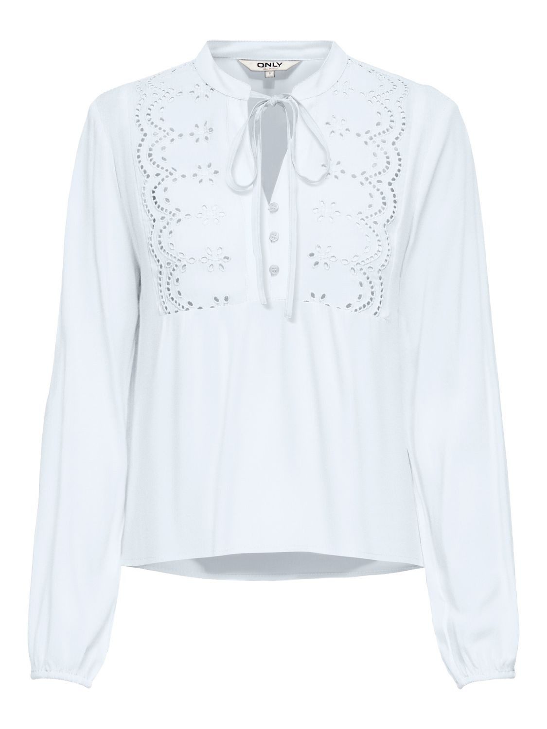 ONLY Hemdbluse ONLLENNYO LS EMBROID V-NECK aus Viskose günstig online kaufen