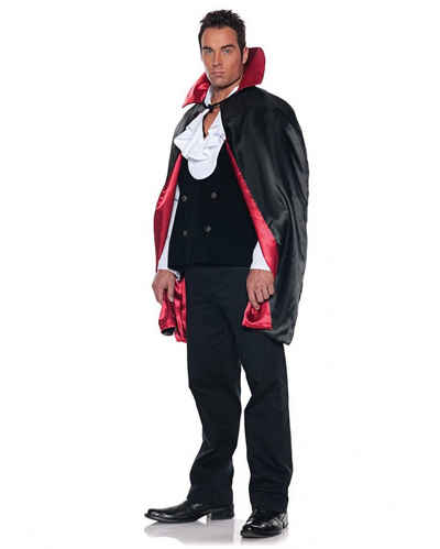 Horror-Shop Vampir-Kostüm Wende-Cape rot-schwarz