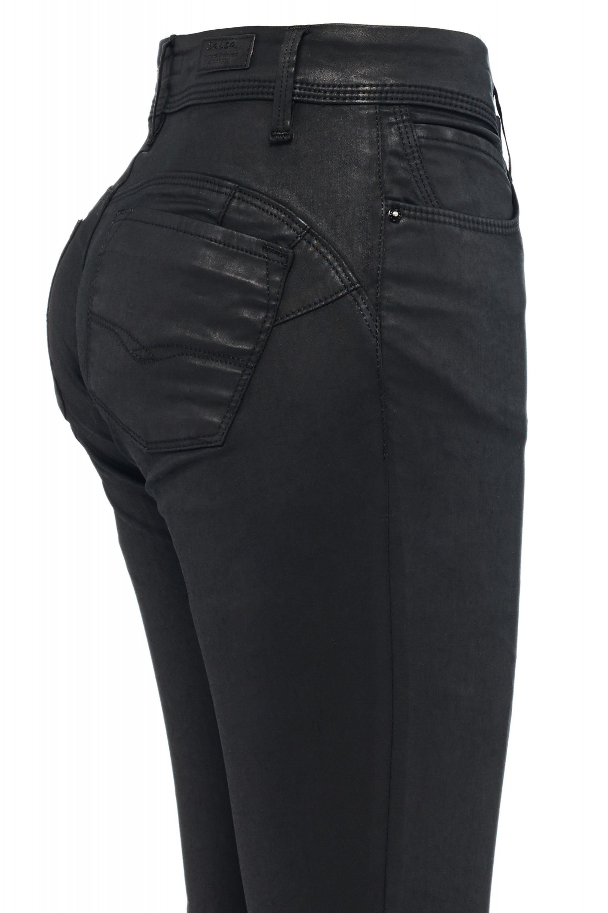 Salsa Stretch-Jeans SALSA JEANS WONDER PUSH UP cropped gecoated Capri 120200.0000