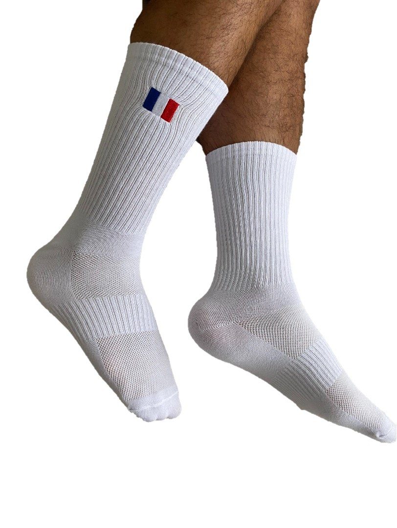 Sockflags Freizeitsocken Sneaker Socken Flaggen Frankreich hochwertige Stickerei