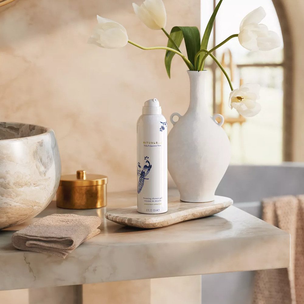 Rituals Duschgel Amsterdam Collection Foaming Shower Gel – Floraler Duschschaum, Einzigartiges Duscherlebnis Blumiger und würziger Duft