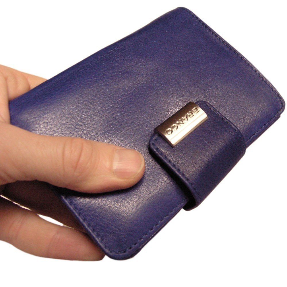 BRANCO Geldbörse Große Damen-Geldbörse / Portemonnaie, Leder, Azur-Blau, Br günstig online kaufen