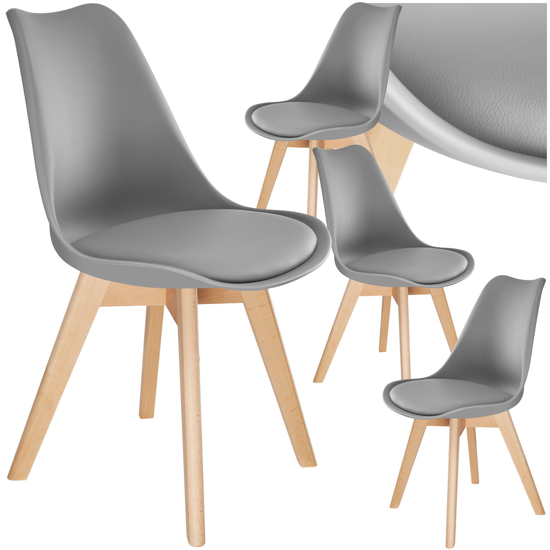 tectake Esszimmerstuhl Set Esszimmerstuhl (Set, 4 St), Ergonomische Formgeb günstig online kaufen