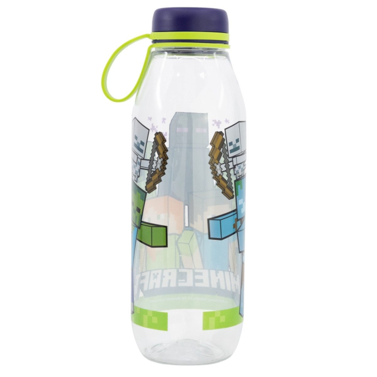 Minecraft Trinkflasche Kinder Wasserflasche 650 ml Ecozen Adventure Bottle mit Trageschlaufe