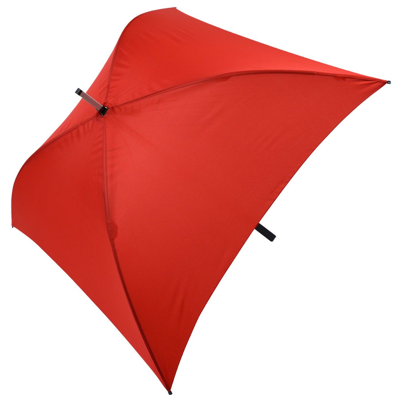 Impliva Langregenschirm All quadratischer Regenschirm ganz Regenschirm, voll rot besondere Square® der