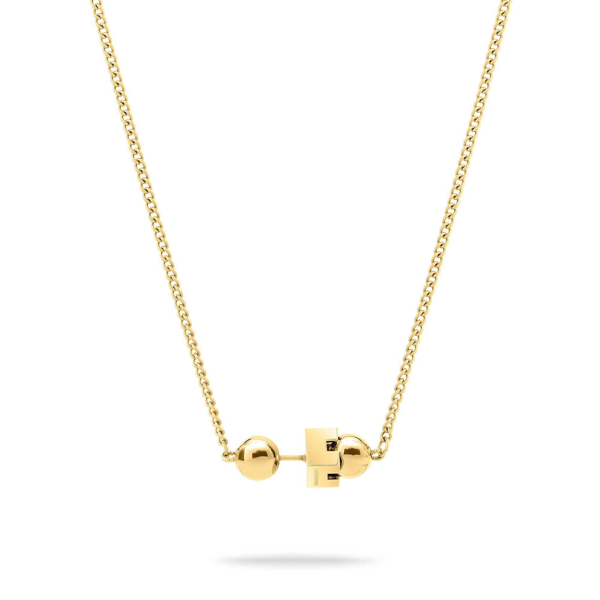 Kette mit Anhänger Schmuck Geschenk Edelstahl Halskette Steel Ball