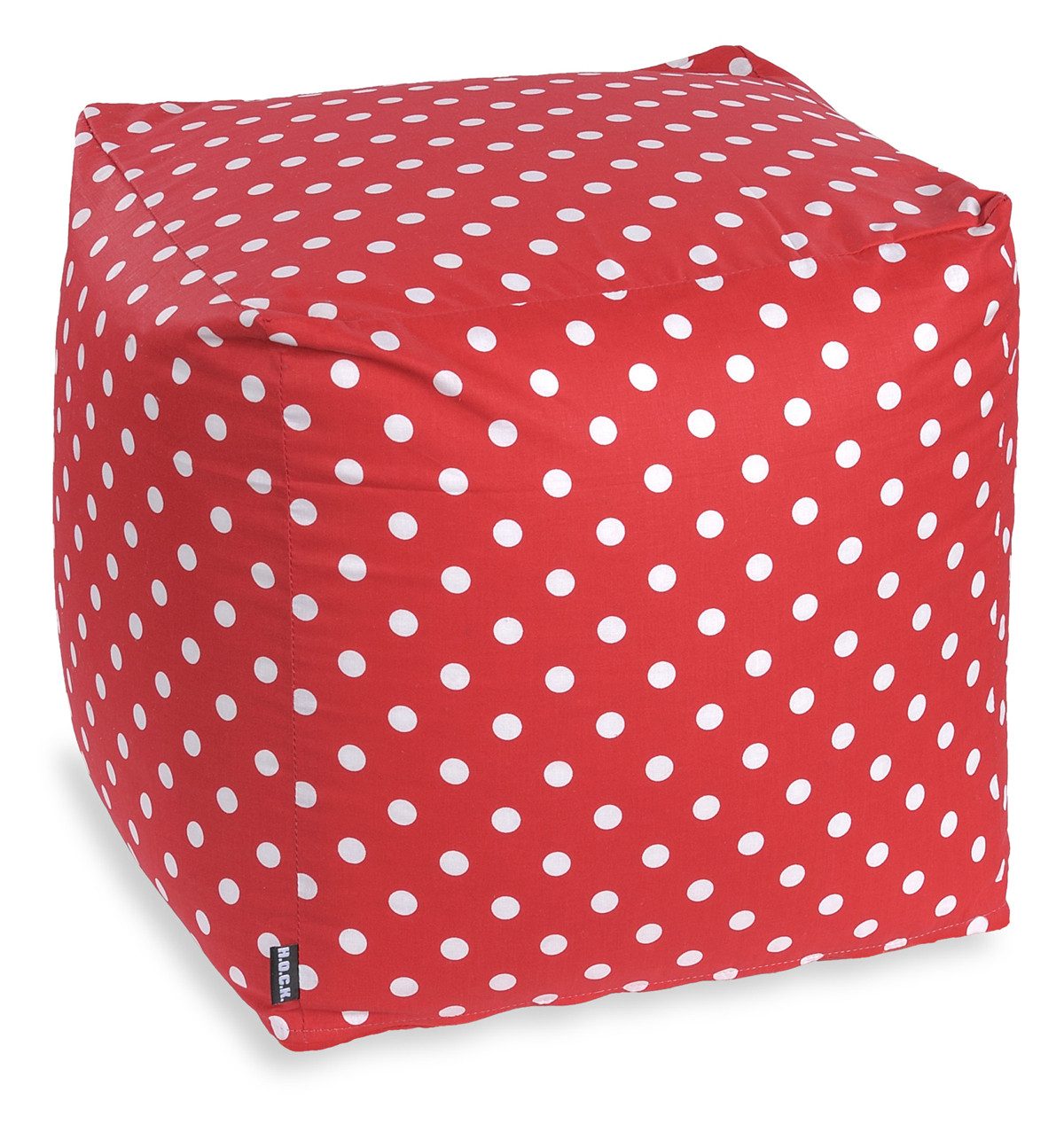 H.O.C.K. Кубик для сиденья H.O.C.K. Punkte Pouf Bean Cube 40x40x40cm gepunktet rot, Табуретки: Bequem, vielseitig, Wohnzimmer & Schlafzimmer