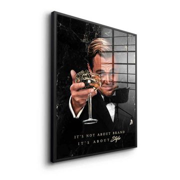 DOTCOMCANVAS® Acrylglasbild Chapeau 2.0 - Acrylglas, Acrylglasbild Der große Gatsby Leonardo DiCaprio Wolf of Wall Street C