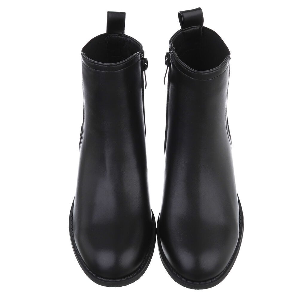 Ital-Design Elegante Chelsea-Stiefel für Damen – Komfort & Stil Stiefelette (90169383) Blockabsatz Chelsea Boots in Schwarz