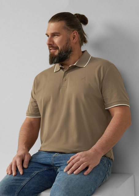 s.Oliver Kurzarmshirt Sportives Piqué-Poloshirt mit Kontrast-Details Label- günstig online kaufen