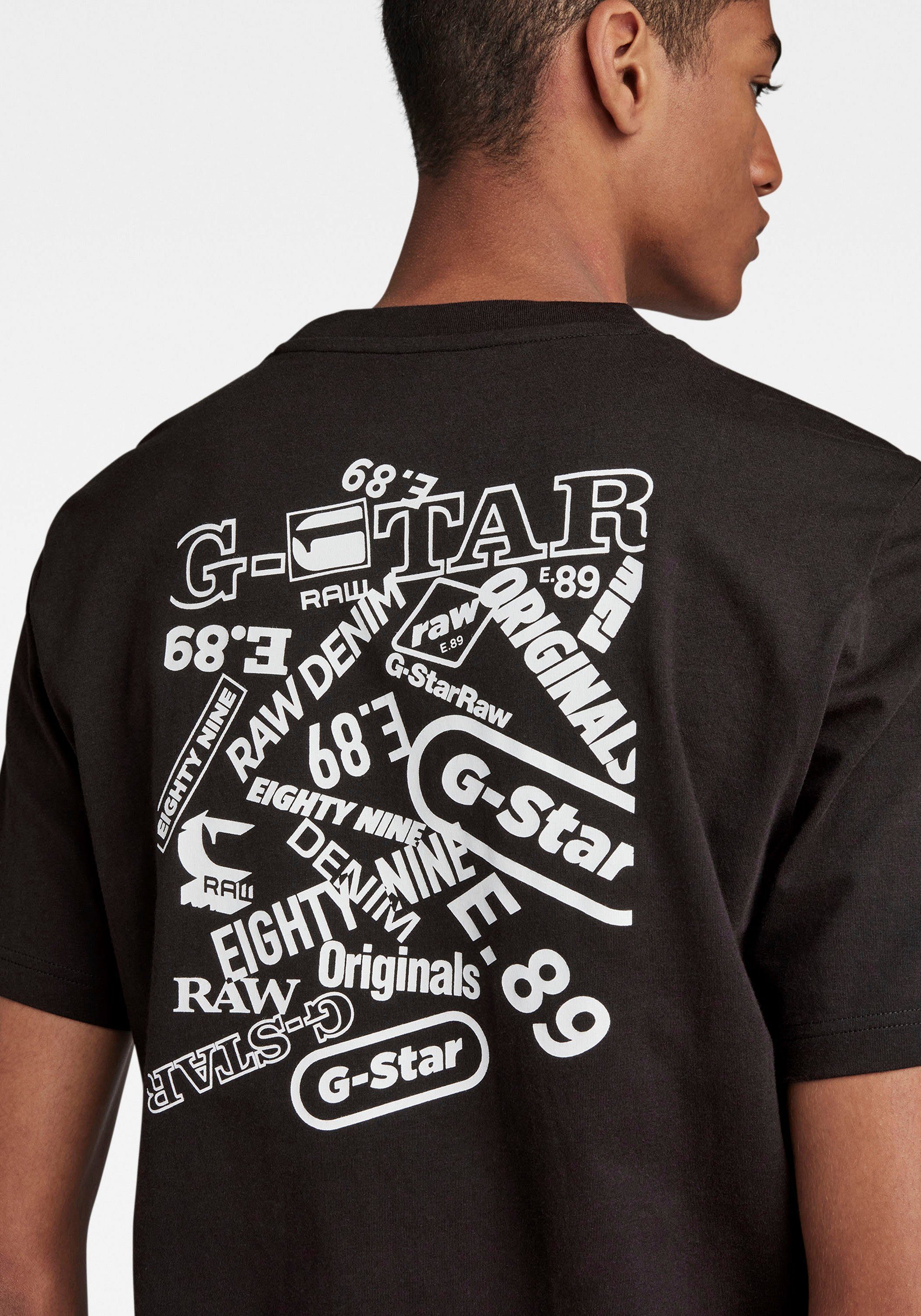 r t slim T-Shirt G-Star RAW Back gr