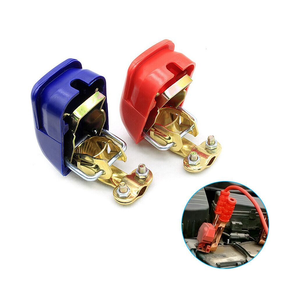 Hikity Batterie Klemmen Batteriepolklemme Polklemmen Schnellverbinder Set Batteriekabel, Klemme Verbinder Quick Fix, Polklemmen KFZ, Schnellverbinder Autobatterie