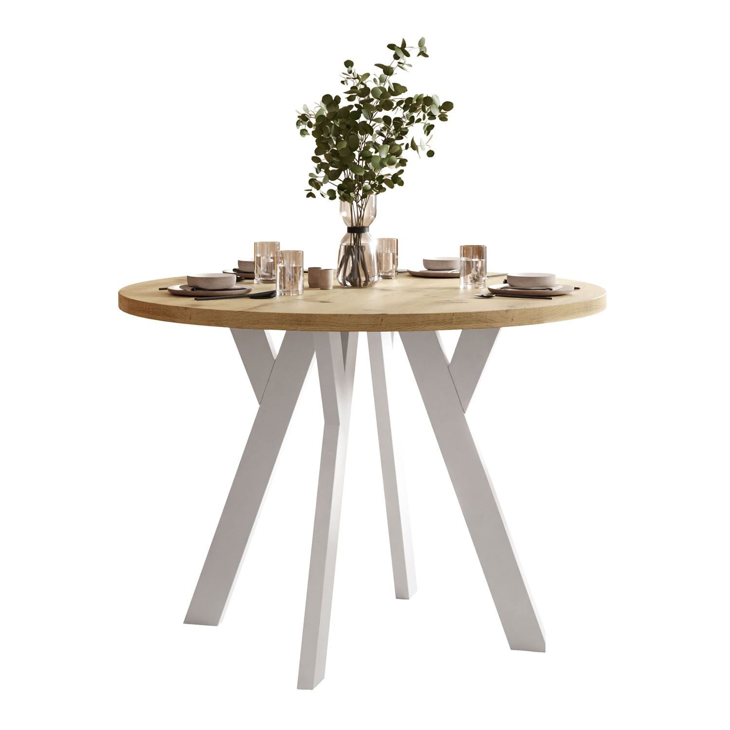 Lookway Esstisch VOLTA LOFT Runder ausziehbarer günstig online kaufen