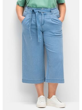 Sheego Stretch-Jeans Große Größen mit High-Waist-Bund und Bindegürtel