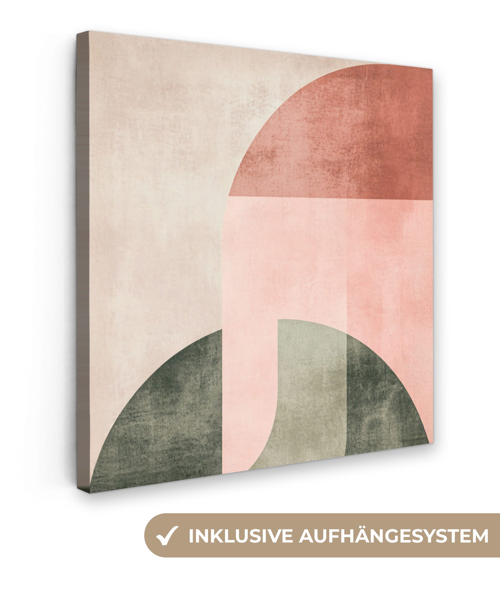 Leinwandbild Kreis - Abstrakt - Rosa