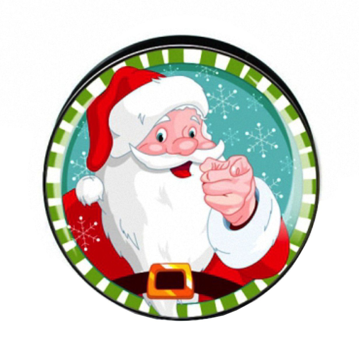 Taffstyle Plug Piercing Picture Weihnachts Motiv Weihnachtsmann, Ohr Plug Flesh Tunnel Ohrpiercing Picture Weihnachts Weihnachtsmann
