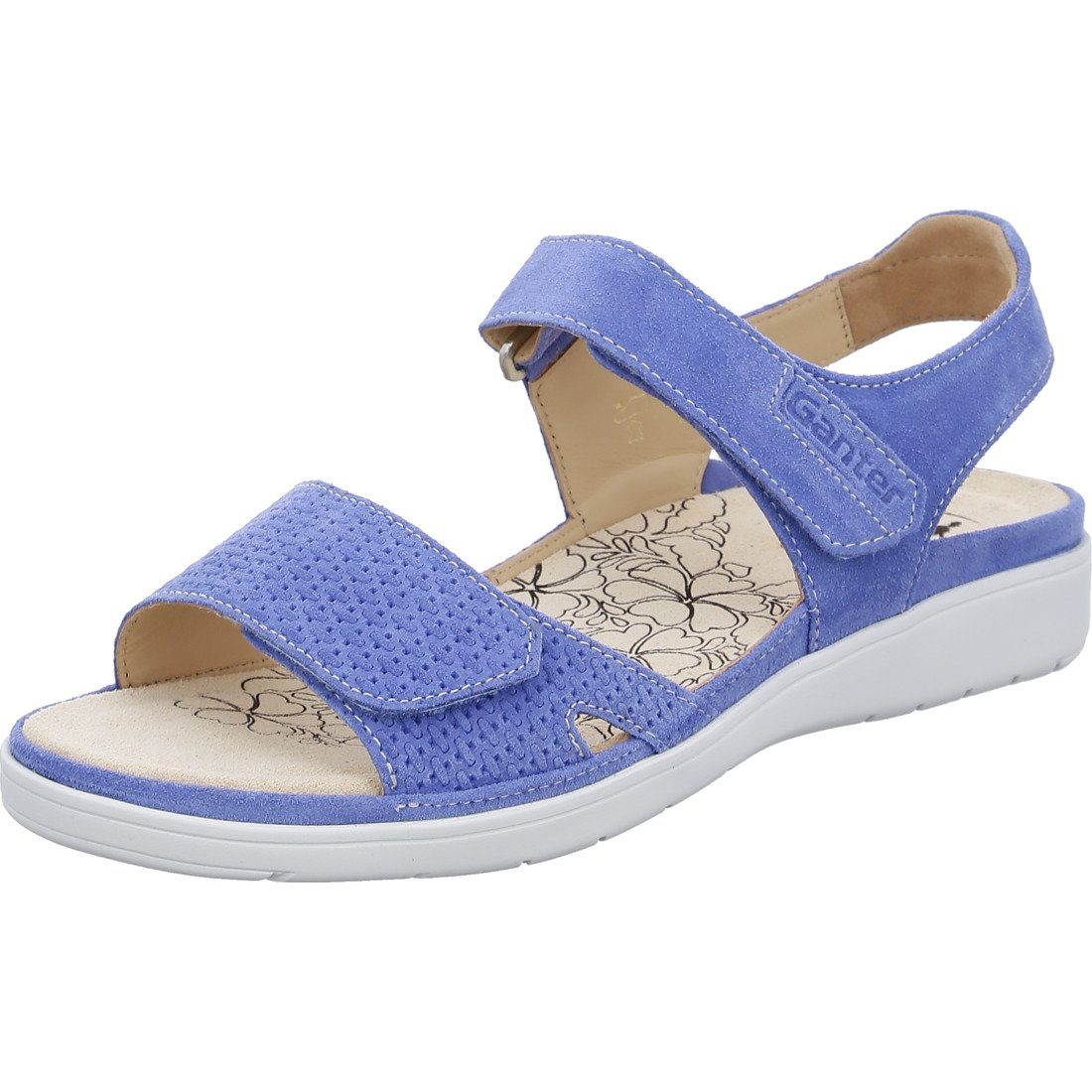 Ganter Ganter Schuhe, Sandalette Gina - Velours Damen Sandalette blau 045840