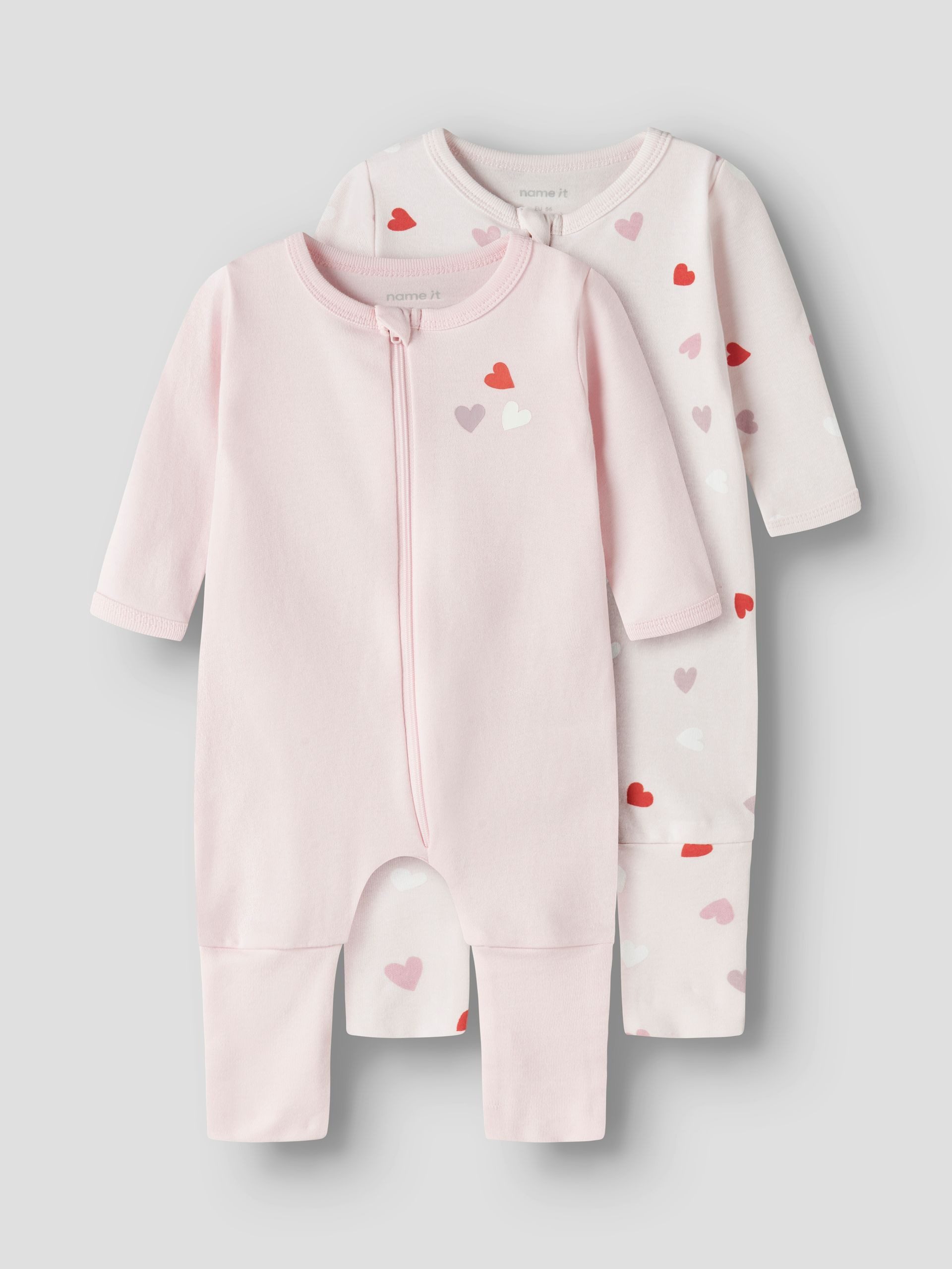 Name It Schlafoverall NBFNIGHTSUIT 2P ZIP FF CAR. HEART – Bild 2 von 5