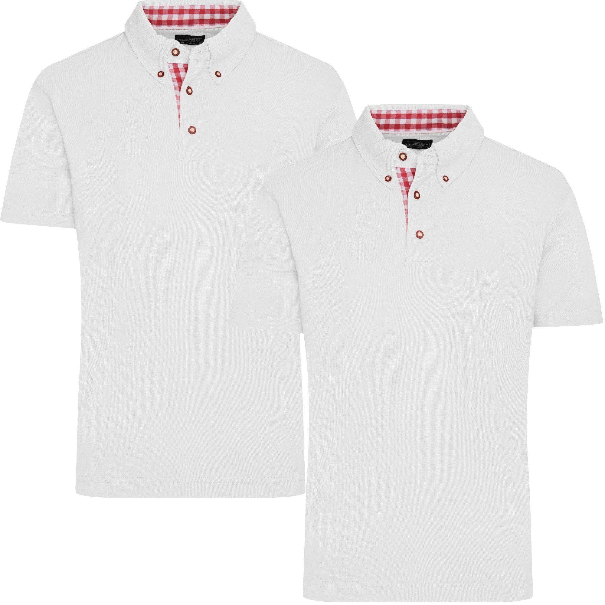 James & Nicholson Poloshirt Doppelpack Herren Piquépolo im Trachtenlook Kla günstig online kaufen