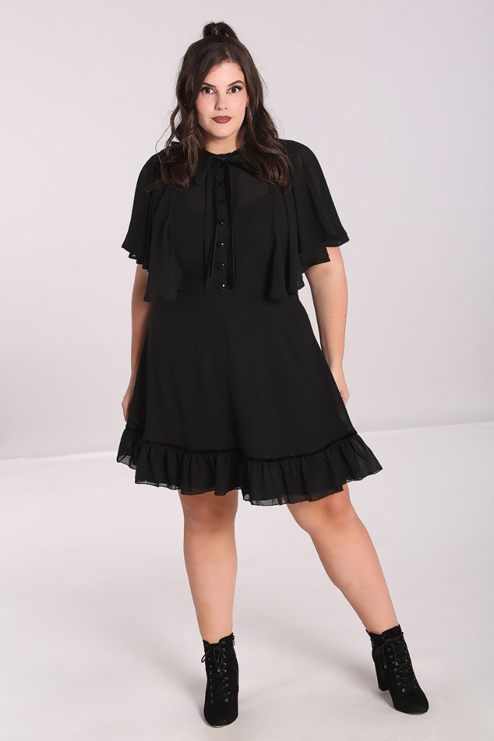 Hell Bunny A-Linien-Kleid Imperia Dress Vintage Gothic – Bild 5 von 5