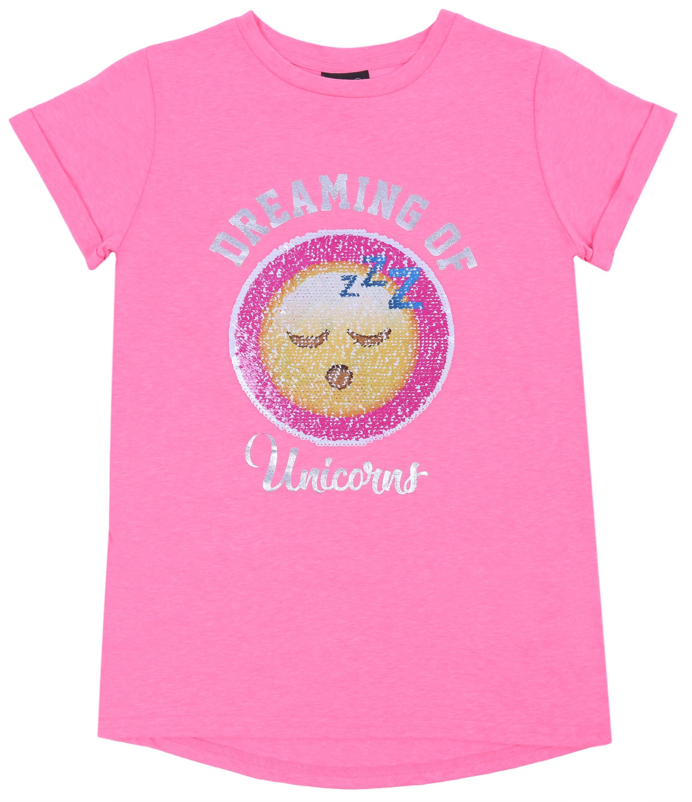 Sarcia.eu Kurzarmbluse Neonfarbenes T-Shirt mit Emoticon 11-12 Jahre