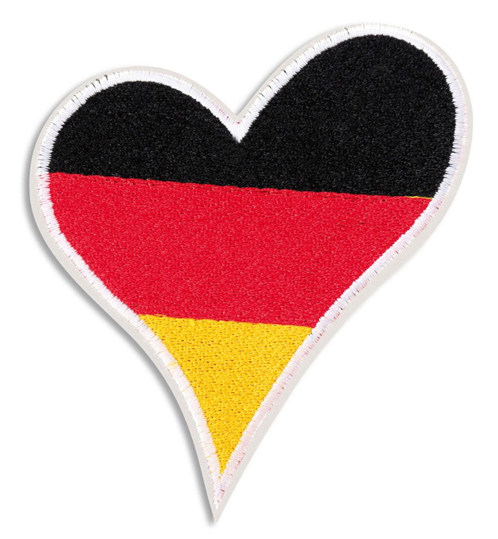 Aufnäher Bügelbild Deutschland Fan WM EM Fußball XXL 4 Motive Schwarz Rot Gold