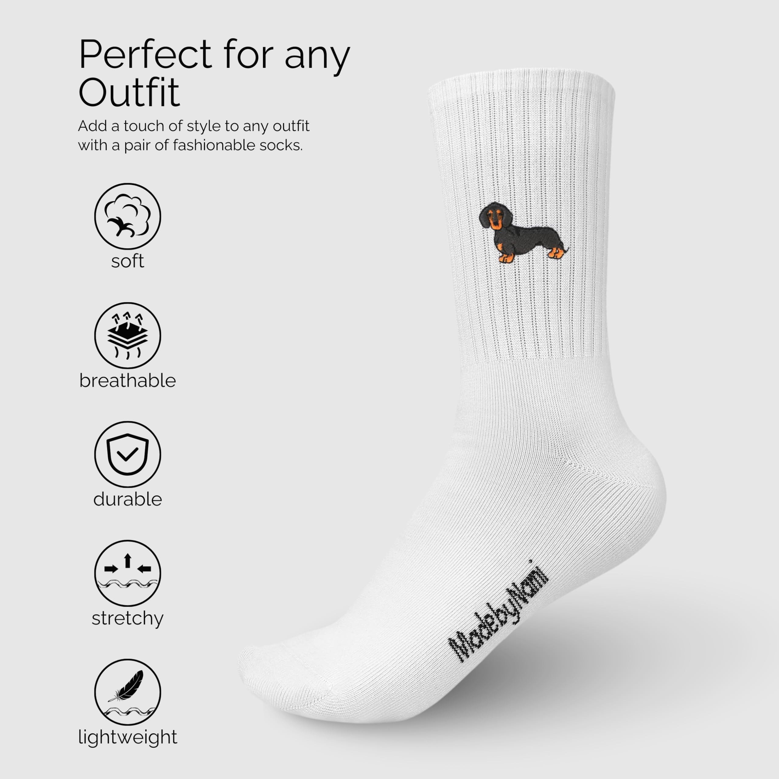 Made by Nami Socken 3 Paar Lustige Socken Damen & Herren mit Motiv im Set (Set, 3 Paar) Festival Accessoires, Motiv Dackel – Bild 3 von 5
