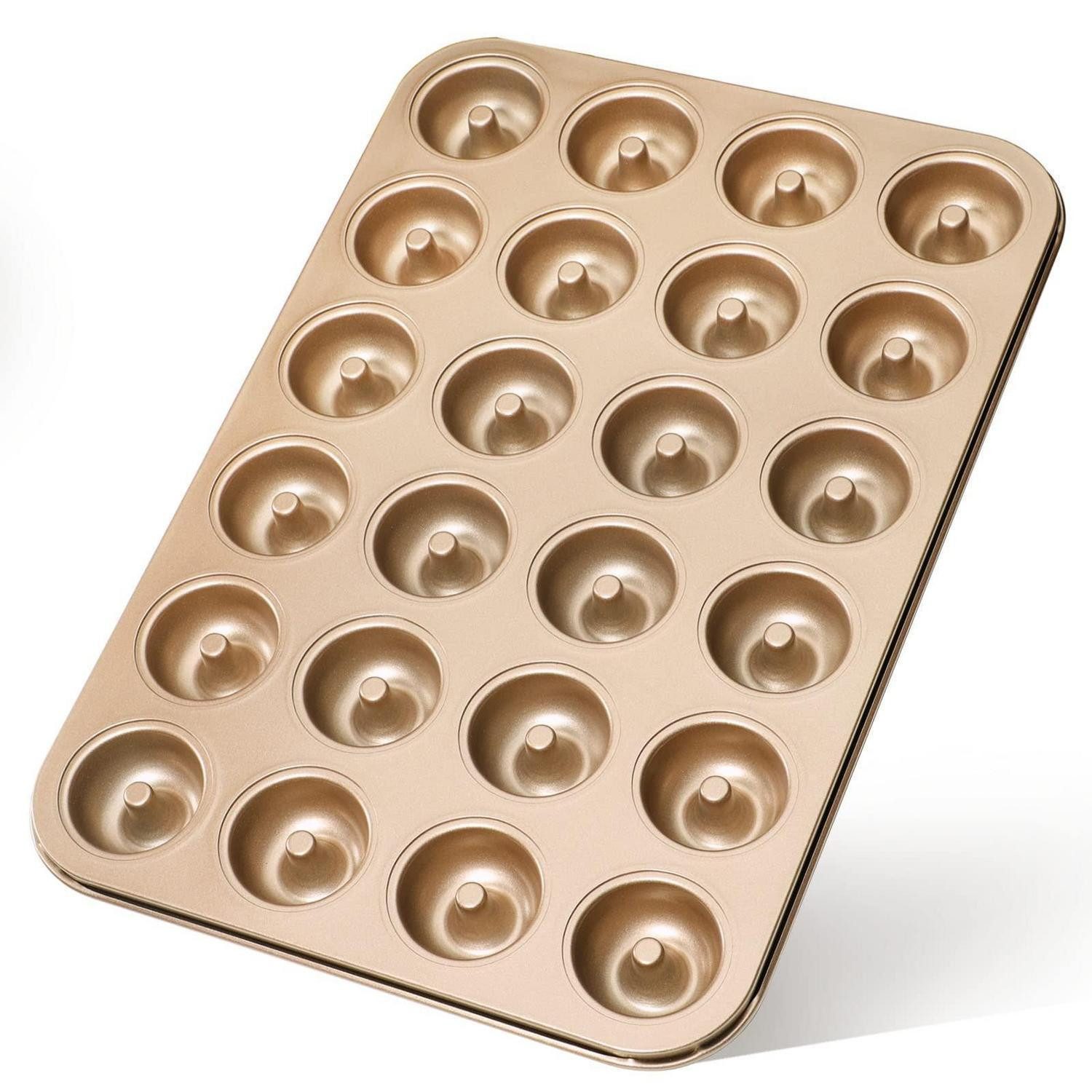 LuxusKollektion Donutform Mini Donut Backform Antihaft 24 Mulden, (24-tlg)