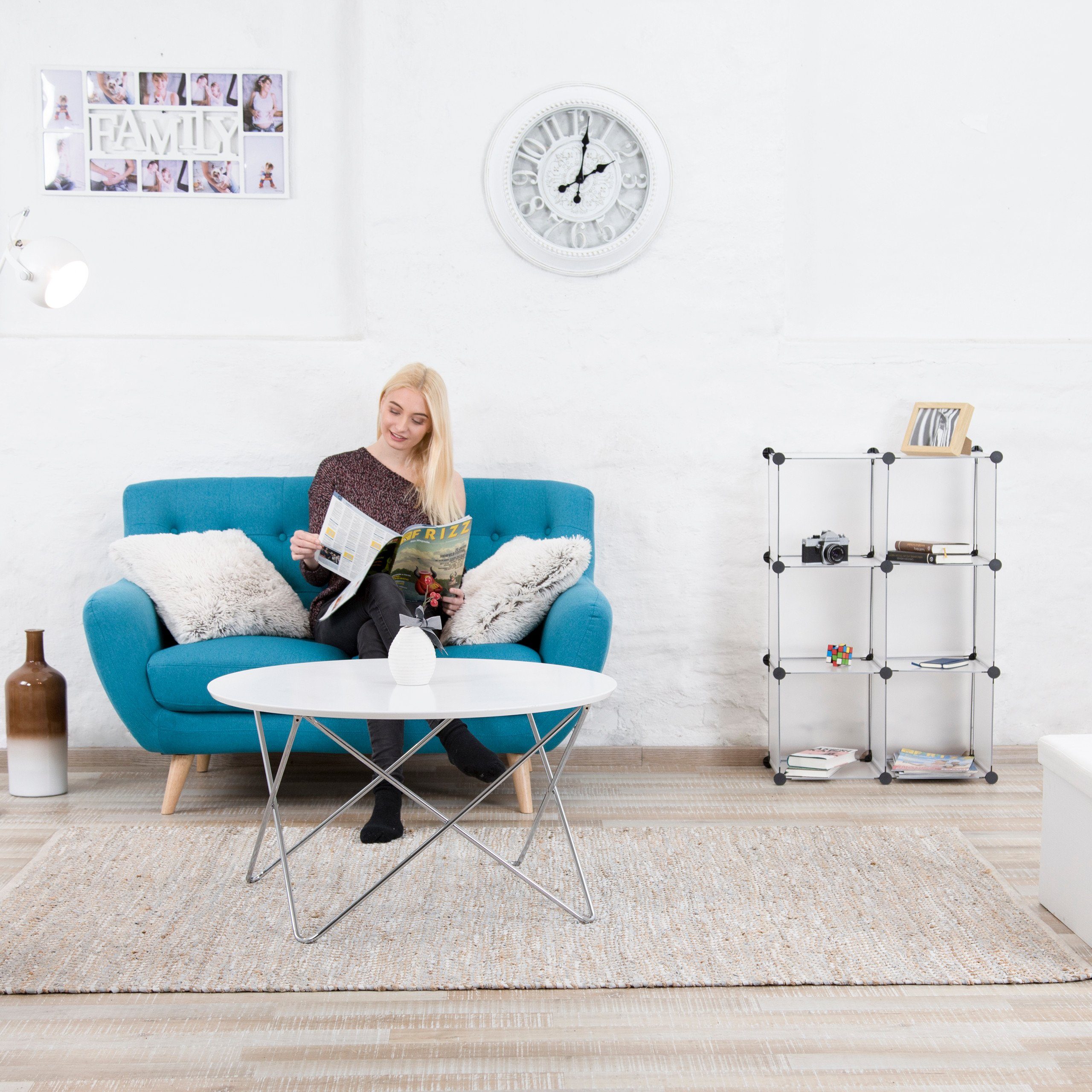 relaxdays Steckregal Regalsystem 6 Fächer, Transparent günstig online kaufen