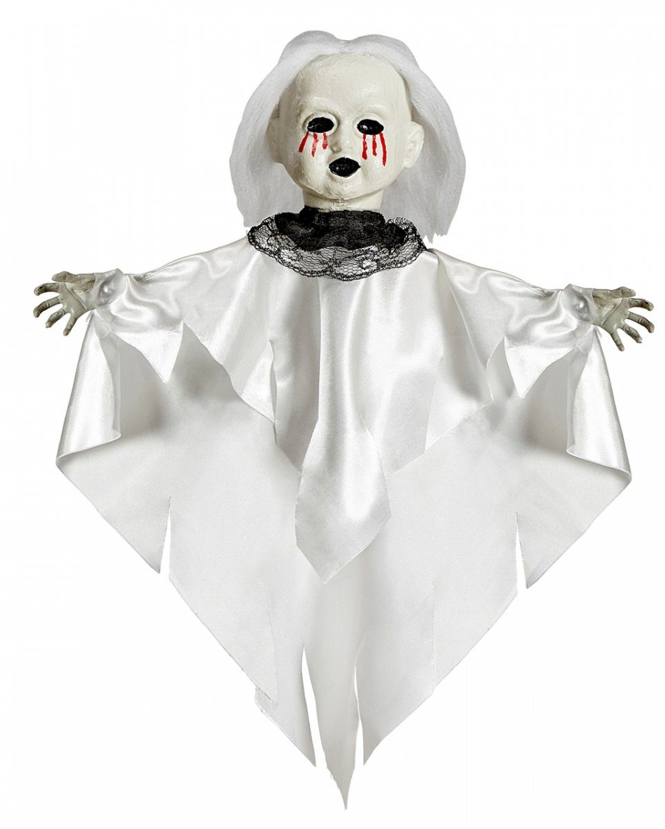 Horror-Shop Dekofigur Hallowe als Spooky Gruselpuppe 50cm Hängefigur als