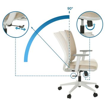 hjh OFFICE Drehstuhl Home Office Bürostuhl PROFONDO ECO W (1 St), Schreibtischstuhl ergonomisch
