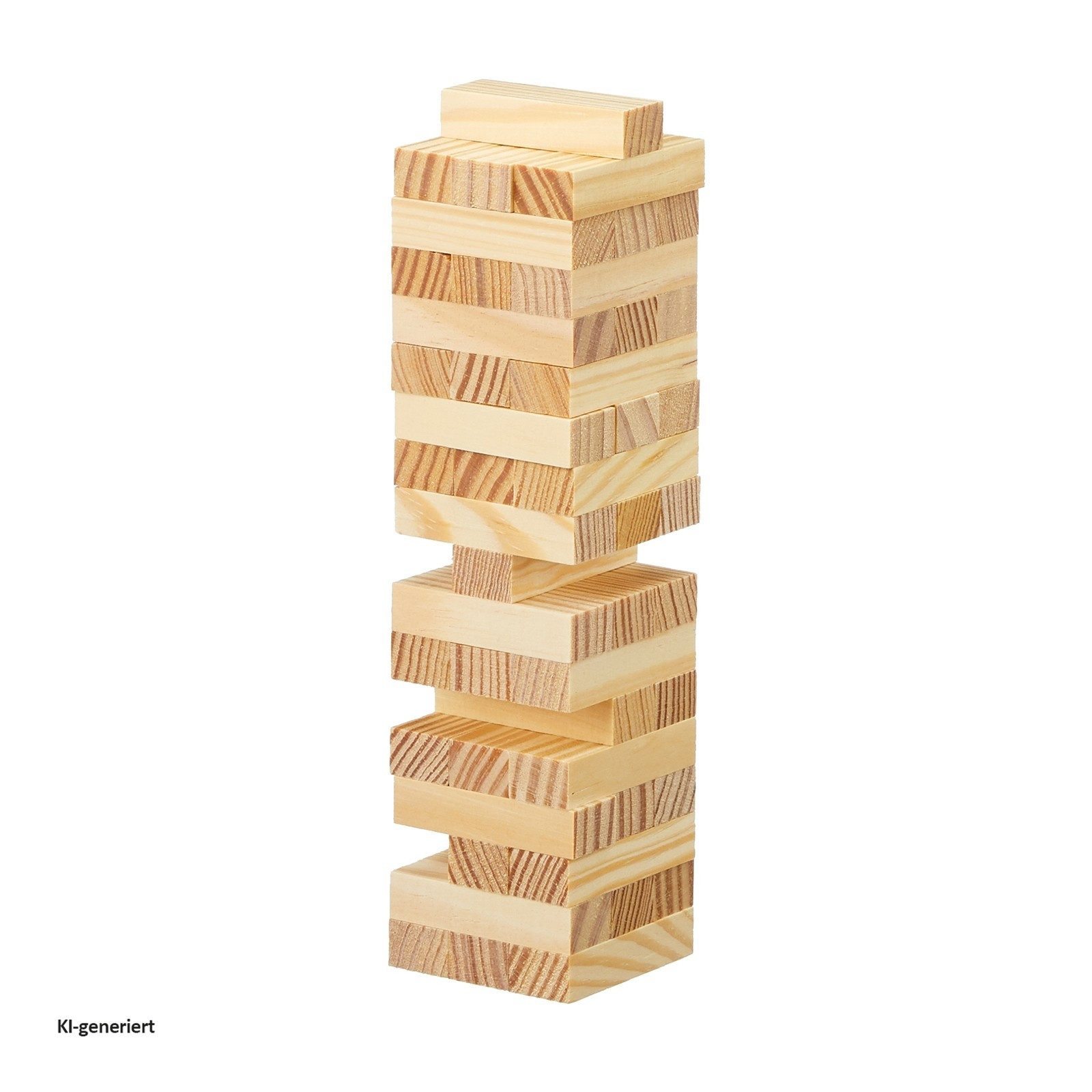 HTI-Living Schnapsglas Trinkspiel Wackelturm Drunking Tower, 52-tlg., Holz, Glas, Partyspiel 2-4 Personen