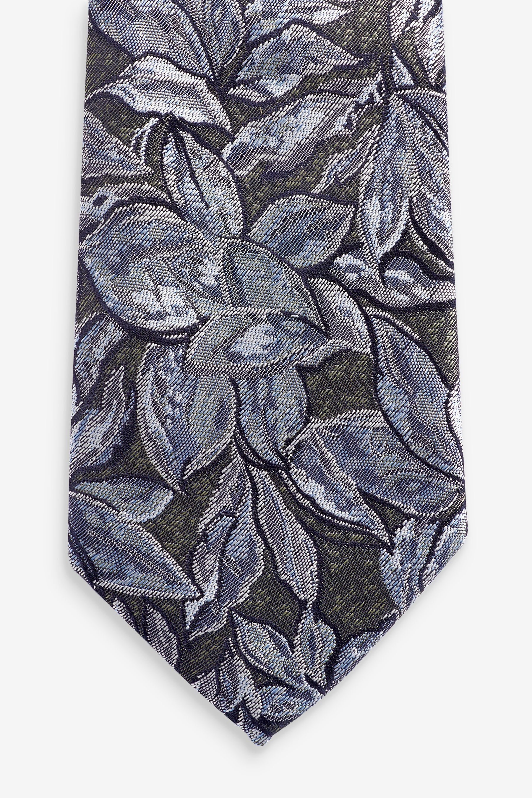 hergestellt Floral in Green Italien (1-St) Krawatte Signature-Krawatte, Dark Next