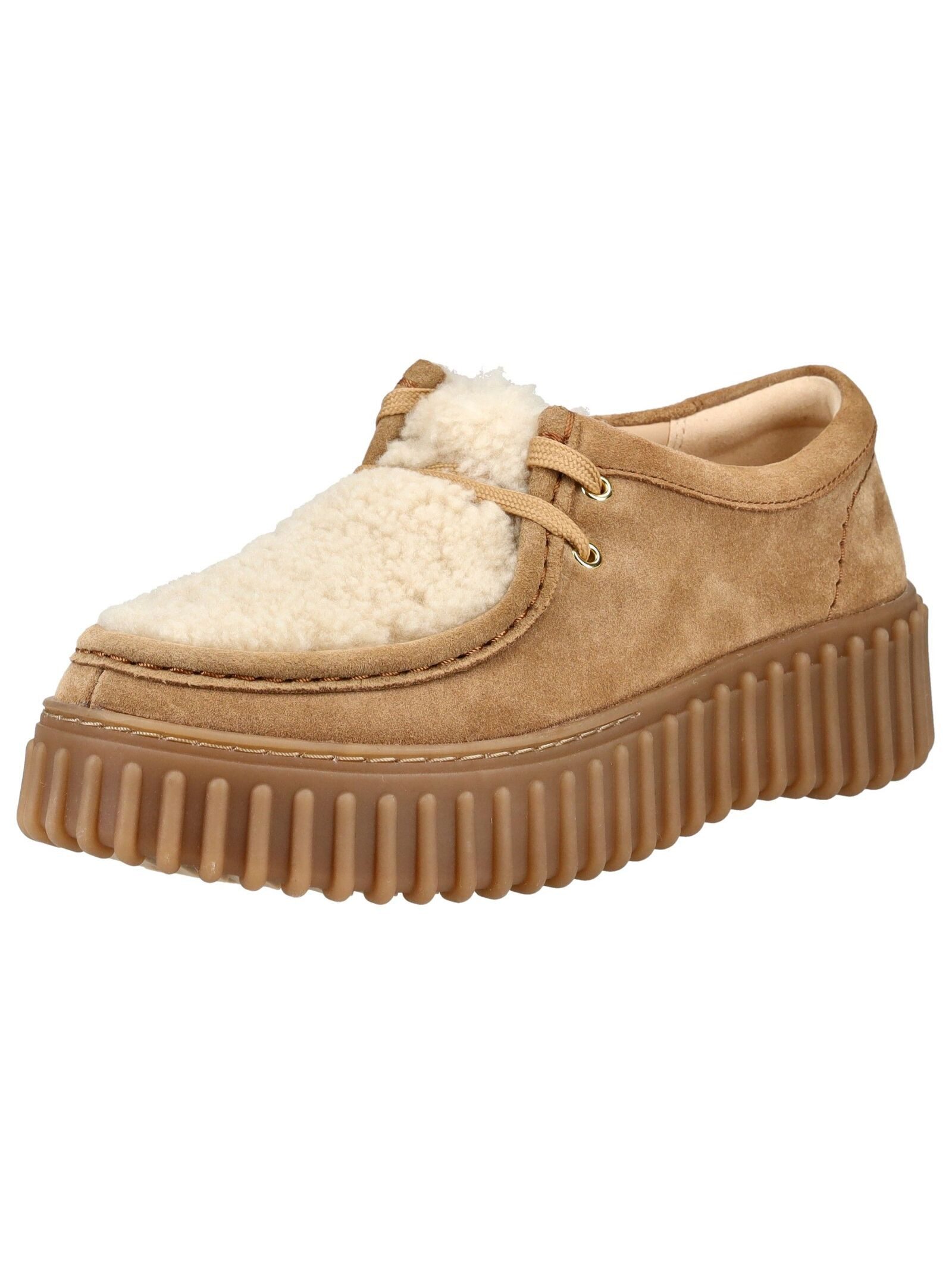 Clarks Halbschuhe Veloursleder/Textil Schnürschuh