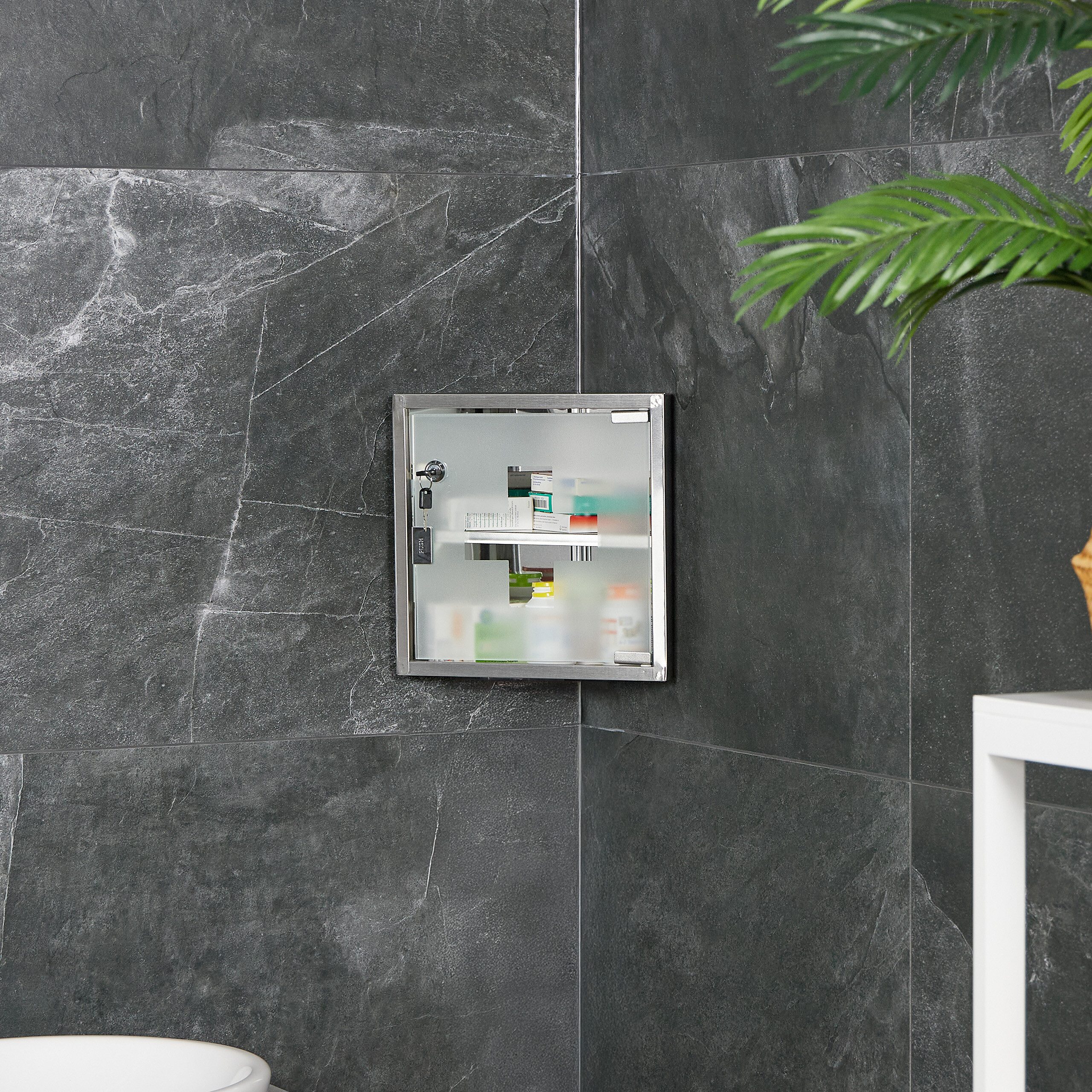 relaxdays Medizinschrank mit Glastür günstig online kaufen
