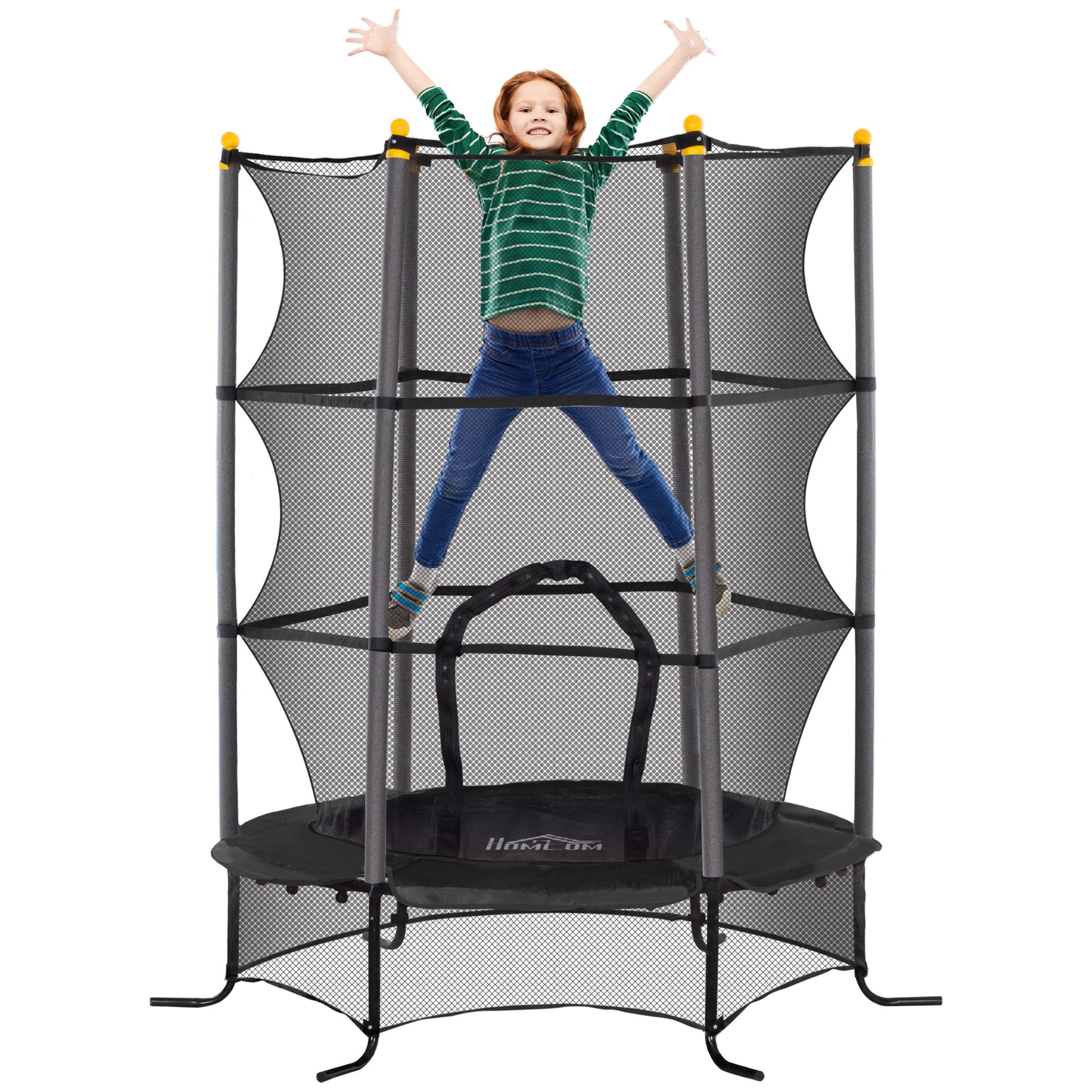 HOMCOM Kindertrampolin Ø163 cm, mit Sicherheitsnetz, günstig online kaufen