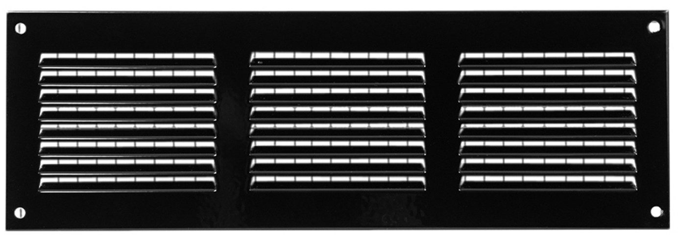 Lüftungsgitter Lüftungsgitter LG-3010 BL Schwarz 300 x 100 Fliegengitter Abluftgitter, mit Insektenschutz