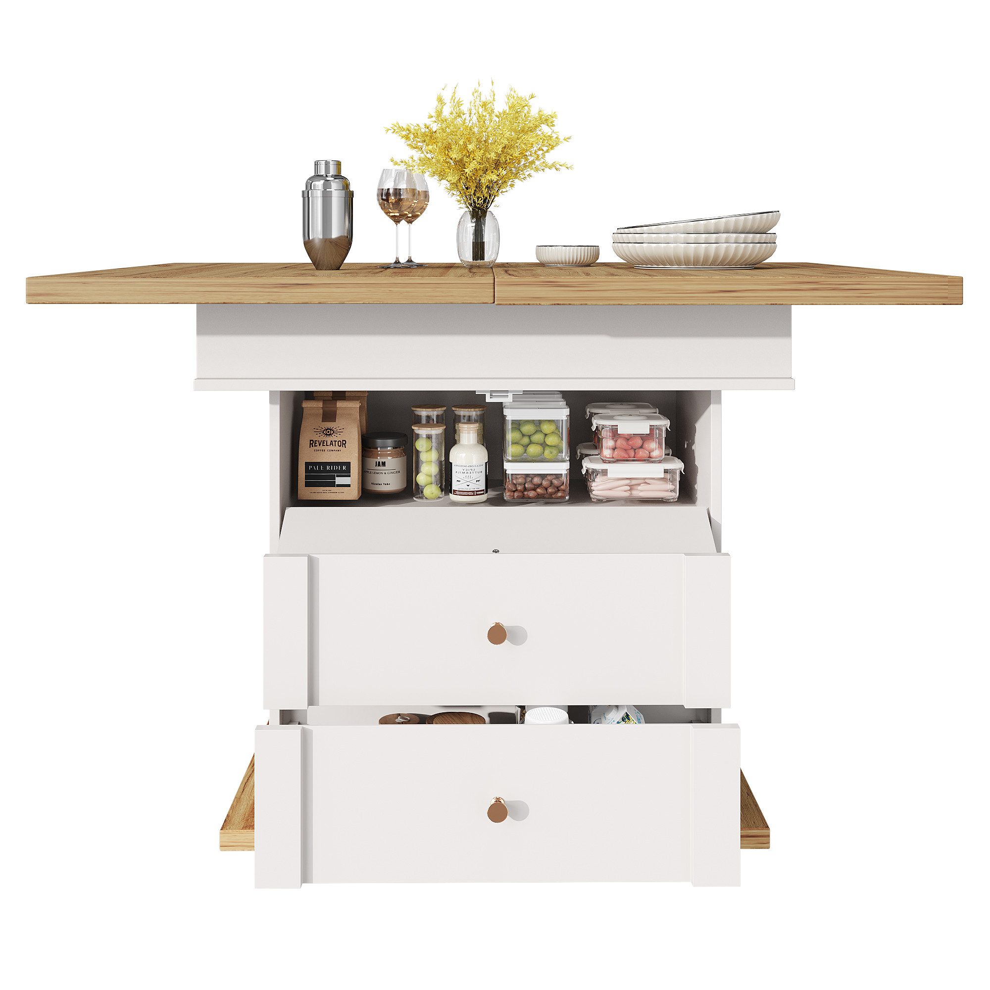 REDOM Esstisch Platzsparender Esstisch (Ausziehbarer Teleskoptisch günstig online kaufen