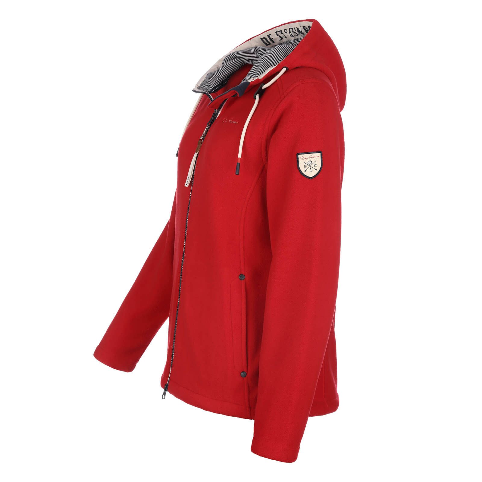 Dry Fashion Fleecejacke Norden Damen Jacke Norden mit Kapuze - Windabweisend mit taillierten Schnitt