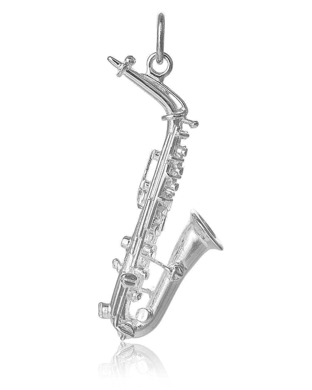 mugesh Kettenanhänger Anhänger Altsaxofon (Silber 925), für Musiker