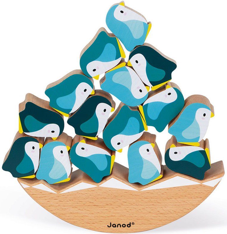 weltweit Janod Holzspielzeug, Spiel, WWF® - schützt Wald Schaukel-Pinguine, FSC®-
